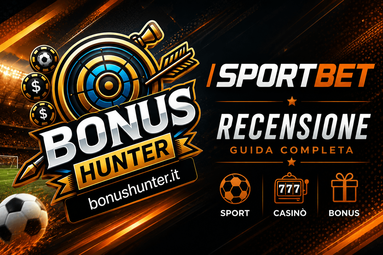 Recensione Sportbet con bonus di benvenuto Sport e Casinò su BonusHunter