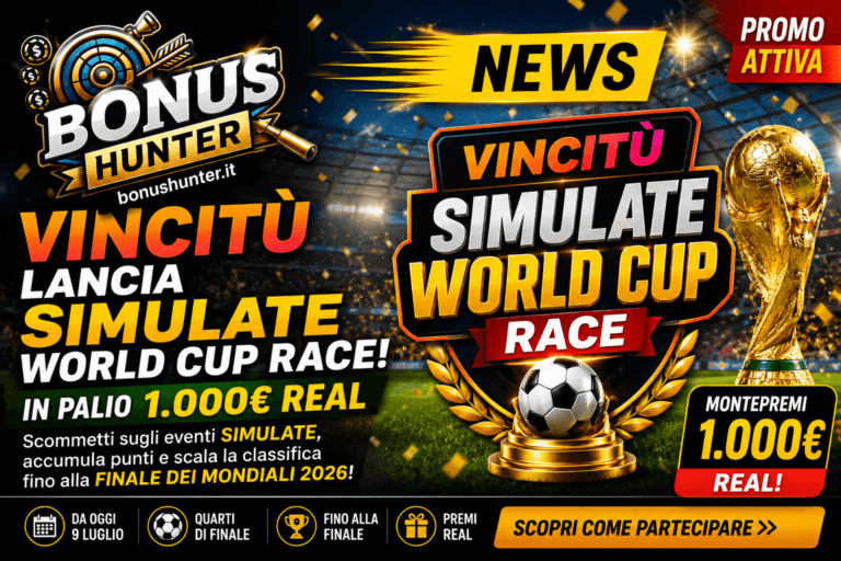 Vincitù SIMULATE World Cup Race: 1.000€ Real in palio