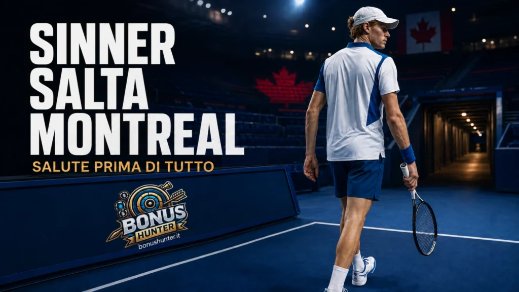 Sinner Montreal 2026, il tennista italiano lascia il campo dopo il ritiro dal Masters 1000