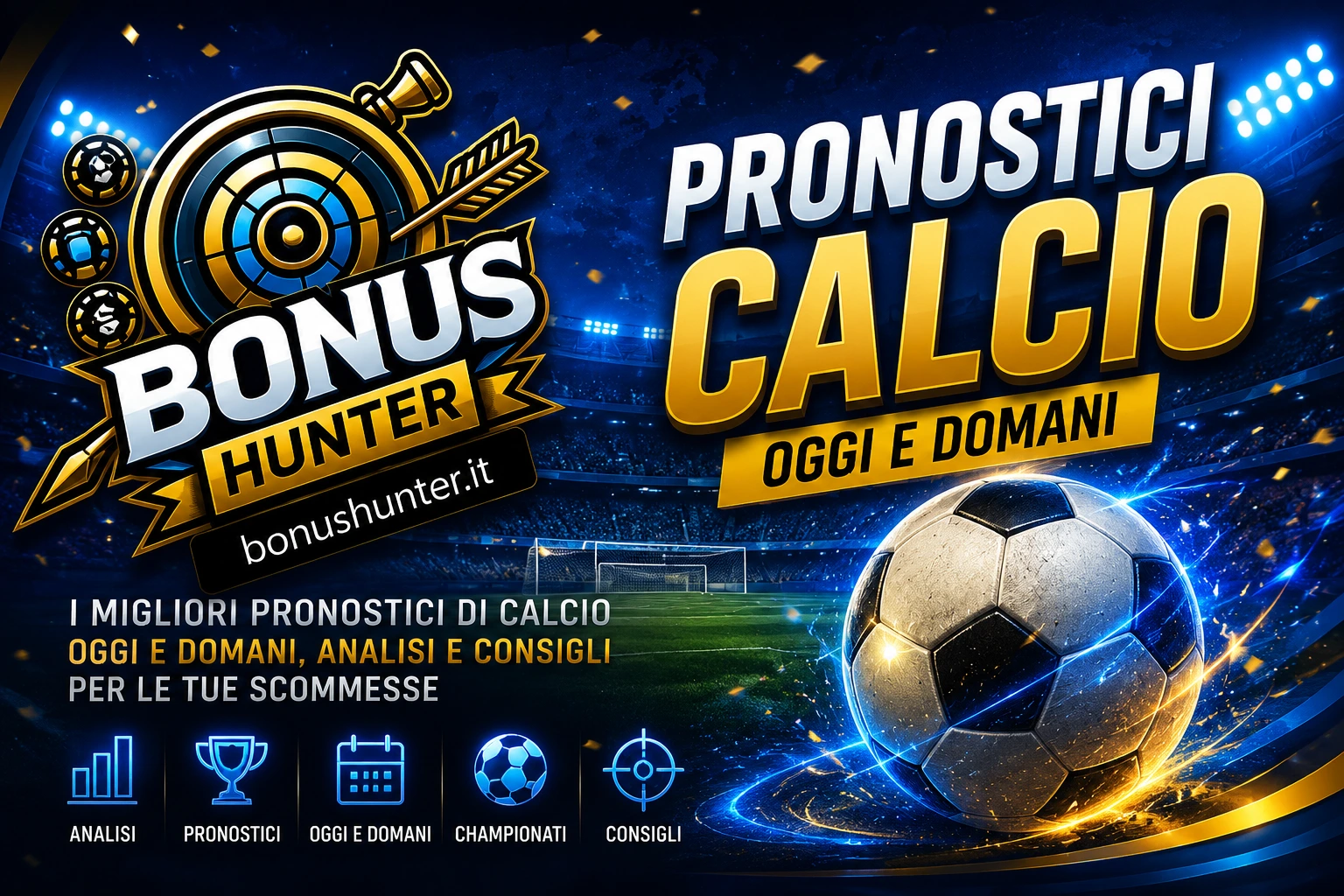 pronostici calcio oggi e domani di bonus hunter