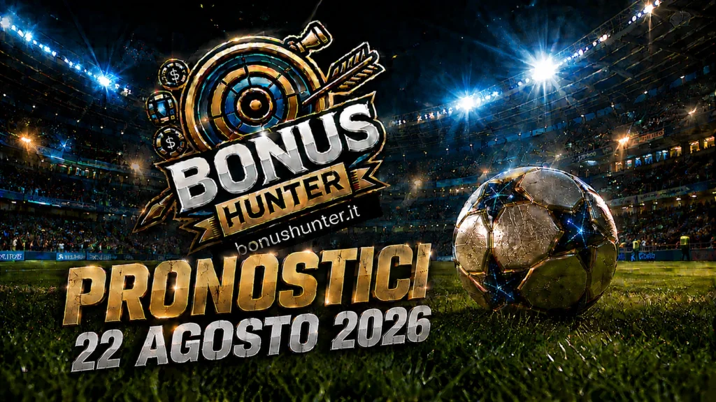 Pronostici calcio oggi 22 agosto 2026 raddoppio e quote