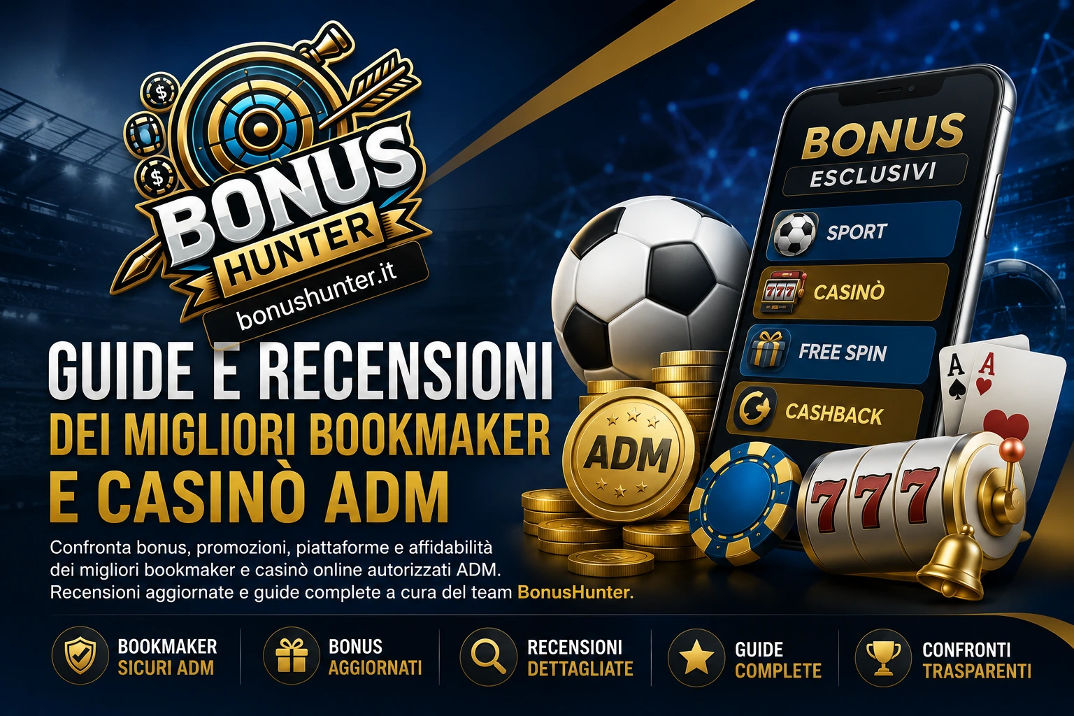 Immagine delle recensioni bookmaker e casinò BonusHunter