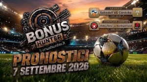 Pronostici Calcio oggi 7 Settembre 2026 con Sabadell vs Córdoba e Midtjylland vs Nordsjælland.