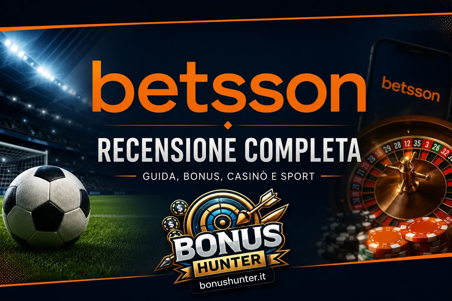 Recensione Betsson con bonus di benvenuto Sport e Casinò su BonusHunter