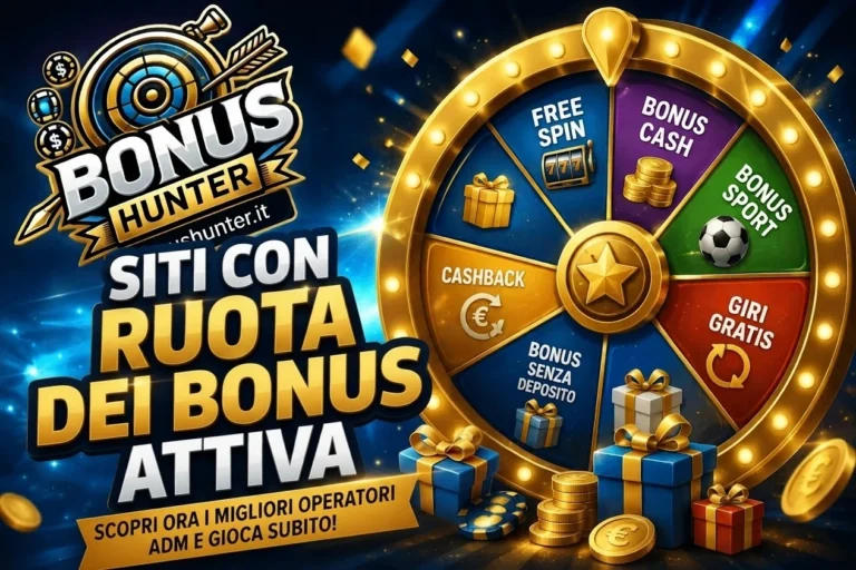 Siti con Ruota dei Bonus: I Migliori Casino e Bookmaker ADM con Giri Gratuiti