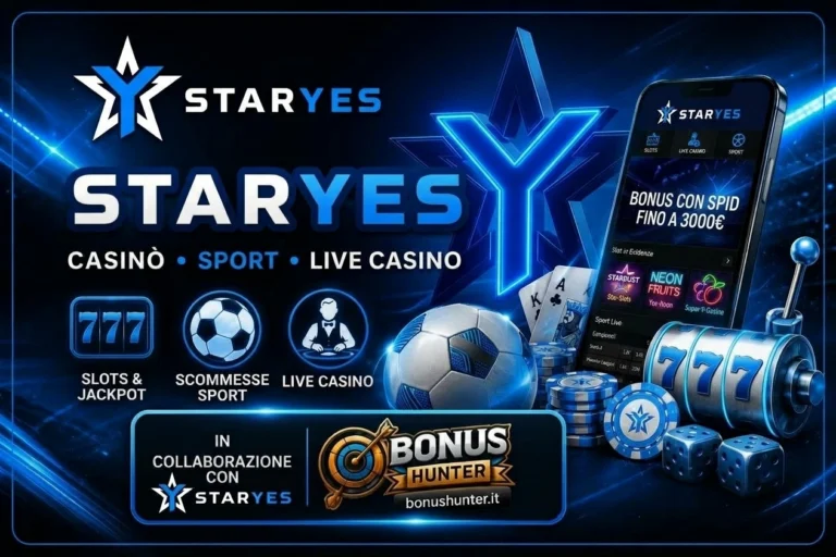 Recensione Staryes 2026: Bonus, Codice, Ruota e Tornei Slot