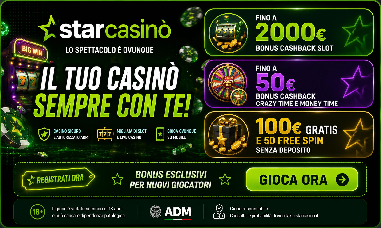 StarCasinò bonus cashback slot e free spin - BonusHunter